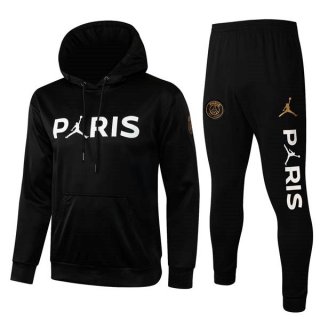 Felpa Cappuccio Paris Saint Germain 2022 Nero Bianco 1 Felpa Cappuccio Paris Saint Germain 2022 Nero Bianco 1