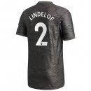 Maglia Manchester United NO.2 Lindelof Away 2020 2021 Nero