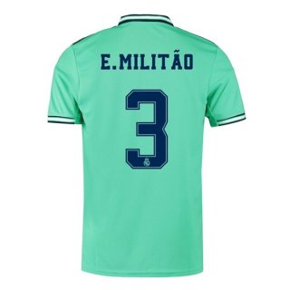 Maglia Real Madrid NO.3 E.Militão Terza 2019 2020 Verde Maglia Real Madrid NO.3 E.Militão Terza 2019 2020 Verde