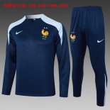 Bambino Felpa Allenamento Francia 2024 2025 Blu 3