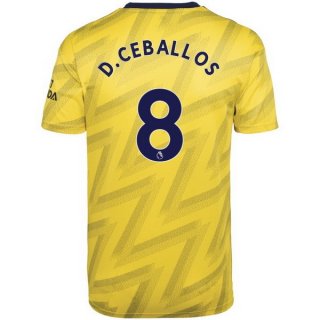 Maglia Arsenal NO.8 D.Ceballos Away 2019 2020 Giallo Maglia Arsenal NO.8 D.Ceballos Away 2019 2020 Giallo