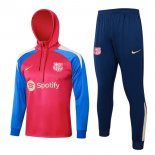 Felpa Cappuccio Barcellona 2024 2025 Rosso Blu 3