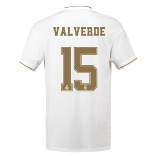 Maglia Real Madrid NO.15 Valverde Home 2019 2020 Bianco Maglia Real Madrid NO.15 Valverde Home 2019 2020 Bianco