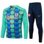 Felpa Allenamento Barcellona 2024 2025 Verde Blu 3