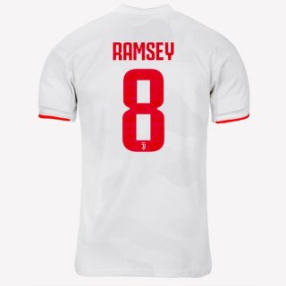 Maglia Juventus NO.8 Ramsey Away 2019 2020 Grigio Bianco Maglia Juventus NO.8 Ramsey Away 2019 2020 Grigio Bianco