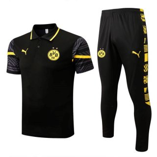 Polo Borussia Dortmund Set Completo 2022 2023 Nero Polo Borussia Dortmund Set Completo 2022 2023 Nero