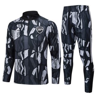 Felpa Allenamento Arsenal 2024 2025 Nero Grigio 3 Felpa Allenamento Arsenal 2024 2025 Nero Grigio 3