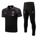 Polo PSG Set Completo 2022 2023 Nero Grigio