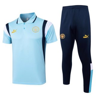 Polo Manchester City Set Completo 2024 2025 Blu Polo Manchester City Set Completo 2024 2025 Blu