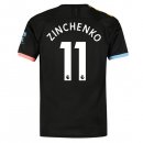 Maglia Manchester City NO.11 Zinchenko Away 2019 2020 Nero