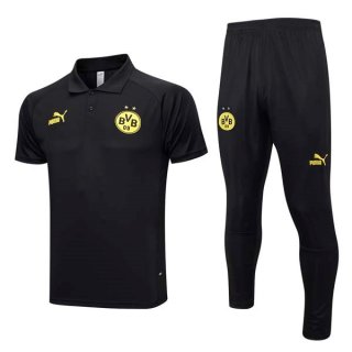 Polo Borussia Dortmund Set Completo 2023 2024 Nero Polo Borussia Dortmund Set Completo 2023 2024 Nero