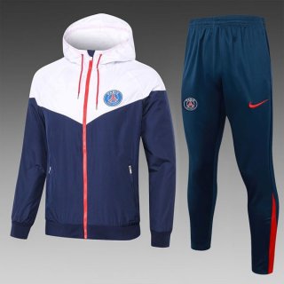 Giacca a vento PSG Set Completo 2025 2026 Bianco Blu Giacca a vento PSG Set Completo 2025 2026 Bianco Blu