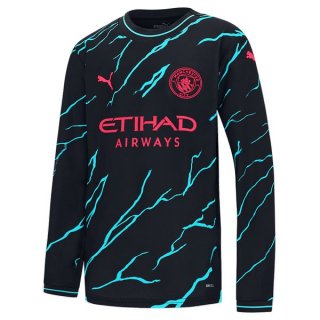Thailandia Maglia Manchester City Away ML 2023 2024 Thailandia Maglia Manchester City Away ML 2023 2024