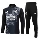 Felpa Allenamento Real Madrid 2024 2025 Nero Grigio