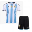 3 Stelle Maglia Argentina Home Bambino 2022