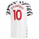 Maglia Manchester United NO.10 Rashford Terza 2020 2021 Bianco