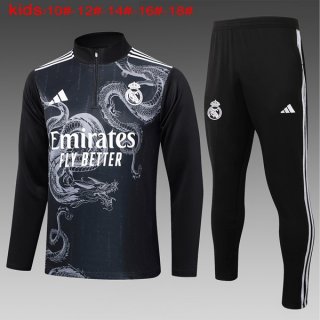 Bambino Felpa Allenamento Real Madrid 2024 2025 Nero Bambino Felpa Allenamento Real Madrid 2024 2025 Nero