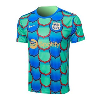 Maglia Formazione Barcellona 2024 2025 Verde Blu Maglia Formazione Barcellona 2024 2025 Verde Blu
