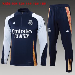 Bambino Felpa Allenamento Real Madrid 2024 2025 Blu 5 Bambino Felpa Allenamento Real Madrid 2024 2025 Blu 5