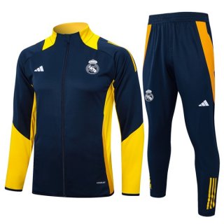 Giacca Real Madrid 2024 2025 Blu Giallo 3 Giacca Real Madrid 2024 2025 Blu Giallo 3