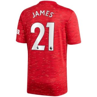 Maglia Manchester United NO.21 James Home 2020 2021 Rosso Maglia Manchester United NO.21 James Home 2020 2021 Rosso
