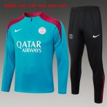 Bambino Felpa Allenamento PSG 2024 2025 Blu 3