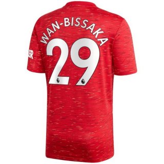 Maglia Manchester United NO.29 Wan Bissaka Home 2020 2021 Rosso Maglia Manchester United NO.29 Wan Bissaka Home 2020 2021 Rosso
