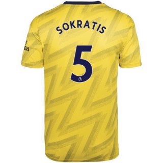 Maglia Arsenal NO.5 Sokratis Away 2019 2020 Giallo Maglia Arsenal NO.5 Sokratis Away 2019 2020 Giallo