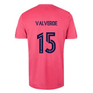Maglia Real Madrid Away NO.15 Valverde 2020 2021 Rosa Maglia Real Madrid Away NO.15 Valverde 2020 2021 Rosa
