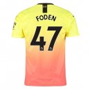 Maglia Manchester City NO.47 Foden Terza 2019 2020 Arancione