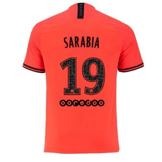 Maglia Paris Saint Germain NO.19 Sarabia Away 2019 2020 Arancione Maglia Paris Saint Germain NO.19 Sarabia Away 2019 2020 Arancione