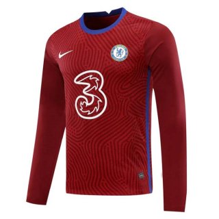 Maglia Chelsea Manga Larga Portiere 2020 2021 Borgona Maglia Chelsea Manga Larga Portiere 2020 2021 Borgona
