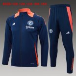 Bambino Giacca Manchester United 2024 2025 Blu Arancione 3