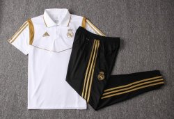 Polo Real Madrid Set Completo 2019 2020 Nero Bianco Oro