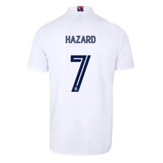 Maglia Real Madrid Home NO.7 Hazard 2020 2021 Bianco Maglia Real Madrid Home NO.7 Hazard 2020 2021 Bianco