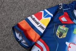 Thailandia Maglia Newcastle Knights Hombre Acero 2017 2018 Blu