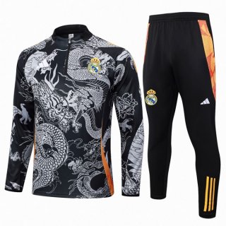 Felpa Allenamento Real Madrid 2024 2025 Nero Grigio 5 Felpa Allenamento Real Madrid 2024 2025 Nero Grigio 5