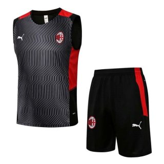 Maglia AC Milan Senza Maniche 2022 Nero Rosso Maglia AC Milan Senza Maniche 2022 Nero Rosso
