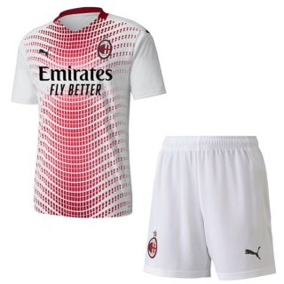 Maglia AC Milan Away Bambino 2020 2021 Bianco Maglia AC Milan Away Bambino 2020 2021 Bianco
