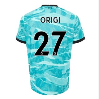 Maglia Liverpool NO.27 Origi Away 2020 2021 Blu Maglia Liverpool NO.27 Origi Away 2020 2021 Blu