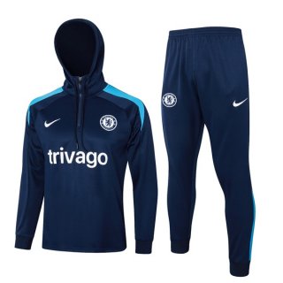 Felpa Cappuccio Chelsea 2024 2025 Blu Felpa Cappuccio Chelsea 2024 2025 Blu
