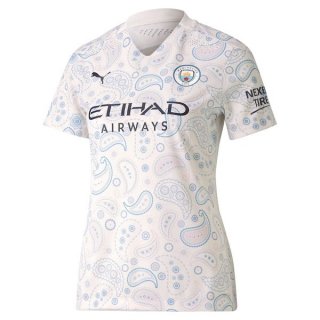 Maglia Manchester City Terza Donna 2020 2021 Bianco Maglia Manchester City Terza Donna 2020 2021 Bianco