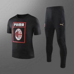 Maglia di Formazione AC Milan Set Completo 2019 2020 Nero Rosso