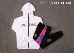 Felpa Cappuccio Paris Saint Germain 2021 2022 Bianco Porpora Nero