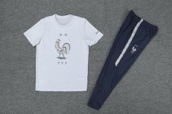 Maglia di Formazione Francia Set Completo 2019 Bianco Blu