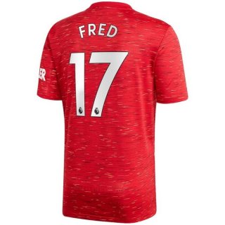 Maglia Manchester United NO.17 Fred Home 2020 2021 Rosso Maglia Manchester United NO.17 Fred Home 2020 2021 Rosso