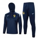 Felpa Cappuccio Francia 2024 2025 Blu 6
