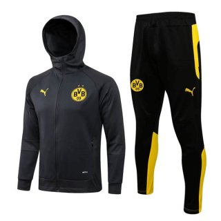 Felpa Cappuccio Set Completo Borussia Dortmund 2022 2023 Grigio Felpa Cappuccio Set Completo Borussia Dortmund 2022 2023 Grigio