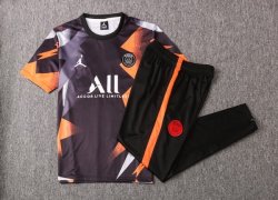 Maglia di Formazione Paris Saint Germain Set Completo 2019 2020 Nero Arancione