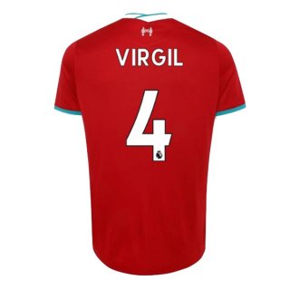 Maglia Liverpool NO.4 Virgil Home 2020 2021 Rosso Maglia Liverpool NO.4 Virgil Home 2020 2021 Rosso
